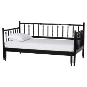 Baxton Studio Marisela Twin-To-King Expandable Daybed - Wood Spindle Bed Frame with Bamboo-Inspired Posts, Modern Transitional Bedroom Furniture Baxton Studio restaurant furniture, hotel furniture, commercial furniture, wholesale bedroom furniture, wholesale twin, classic twin
